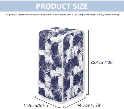 Dark Blue Flowers Can Opener Dust Cover for Electric Can Opener