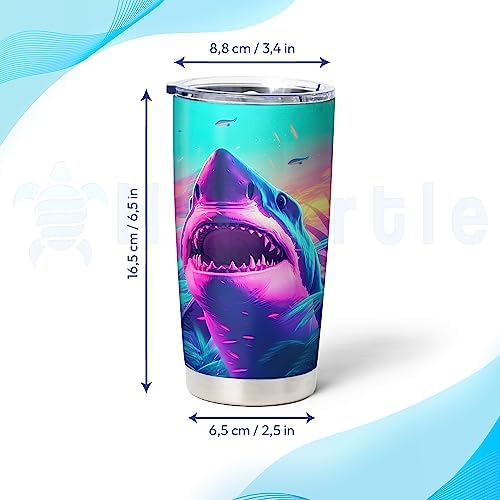 Stainless Steel Tumbler Shark Lover Gift for Women Girls Kids