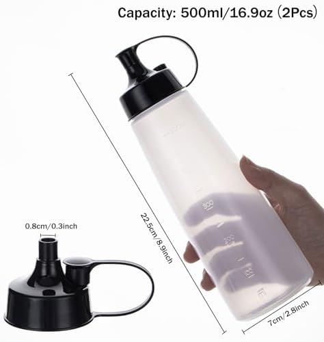 Condiment Squeeze Bottles 2 Pack 500ml