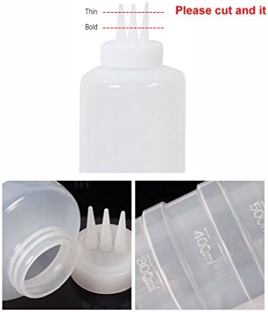 GARASANI 3 Hole Sauce Squeeze Condiment Dispenser 23oz