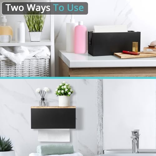 Rustic Wall-Mounted Paper Towel Holder for Home Commercial Use