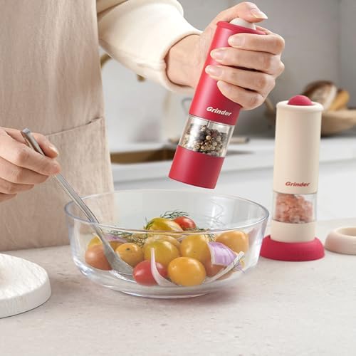 Rechargeable Automatic Pepper Mill with Salt Grinder Set