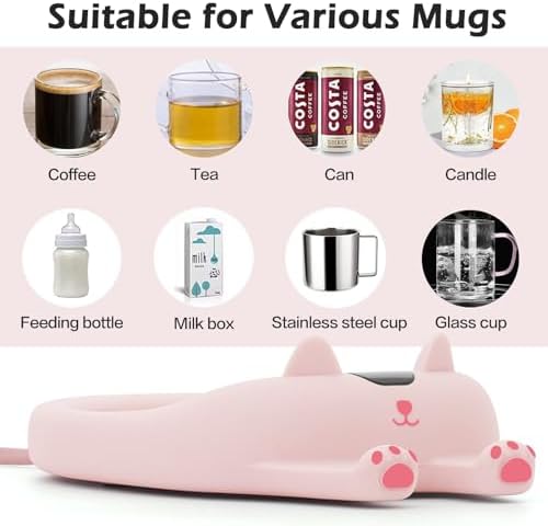 Mug Warmer Desk 3 Temp Settings Auto Power Off