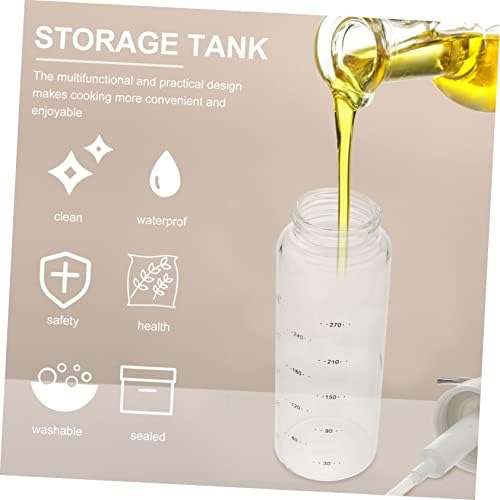 Zerodeko 300ml Squeeze Dispenser Durable Glass for Kitchen Use
