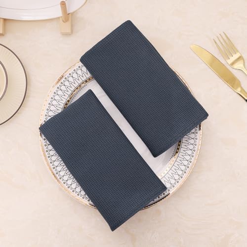 100 Cotton Waffle Weave Dish Cloths - Dark Grey