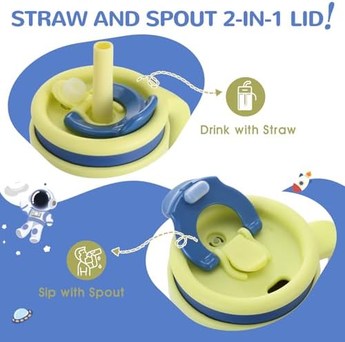 KXIAOCHEN 14 Oz Kids Tumbler with Handle