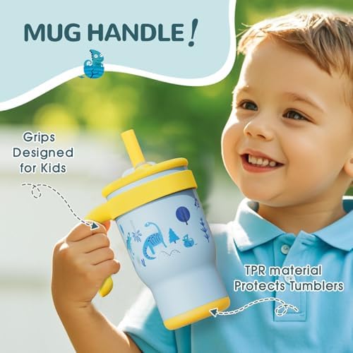 KXIAOCHEN 14 Oz Kids Tumbler with Handle
