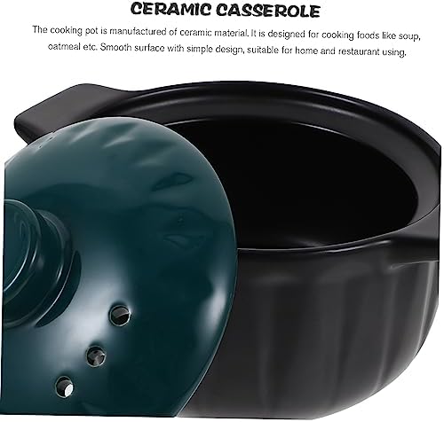 GRIRIWMini Ceramic Casserole Pot with Lid for Home Use