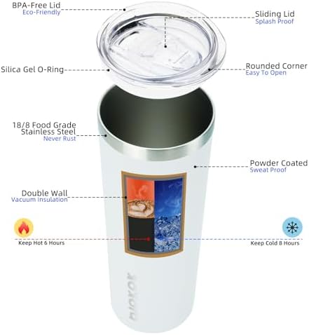 Stylish 20oz Travel Tumbler with Lid