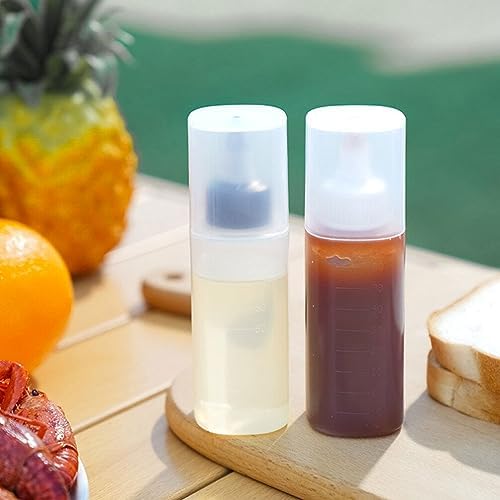 Yardwe 4Pcs Small Condiment Squeeze Bottles for Ketchup BBQ Sauce Dressing Syrup