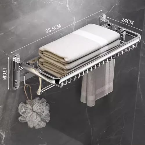ANBKStainless Steel Towel Shelf for Bathroom Efficient Durable and Stylish