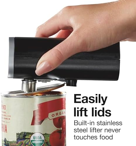 Proctor Silex Electric Can Opener Hands-Free Rechargeable Self-Aligned Compact