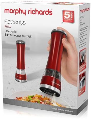 Morphy Richards 974221 Red Salt and Pepper Mill Set
