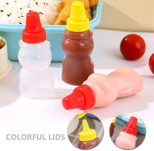 Mini Bear-Shape Ketchup Bottles Set