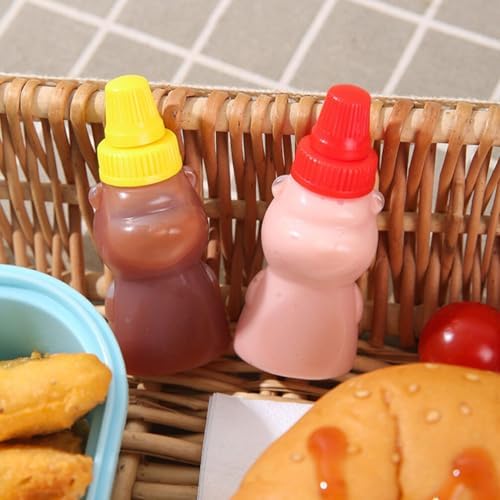 Mini Bear-Shape Ketchup Bottles Set