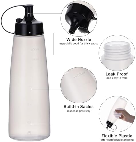 Condiment Squeeze Bottles 2 Pack 500ml