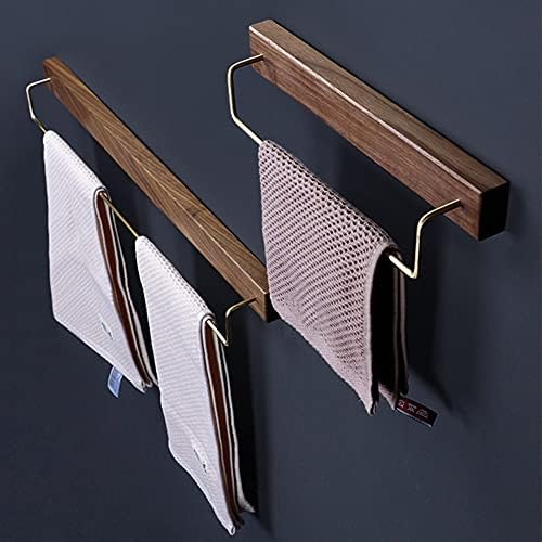 Solid-Wood Towel Rail Rack for Bathroom Kitchen Organization