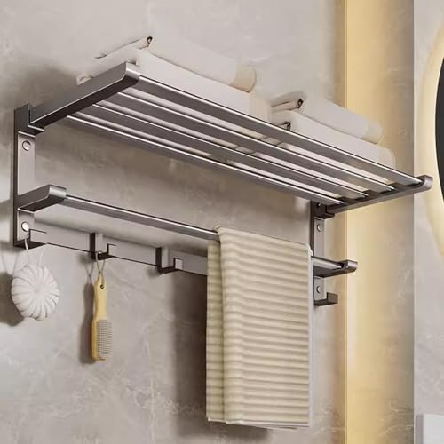 304 Stainless Steel Towel Rack 40cm Gray Bathroom Towel Holder