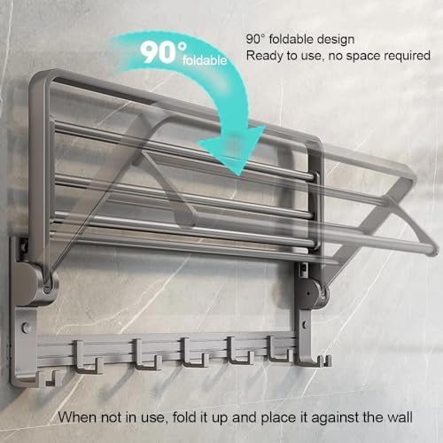 Efficient Towel Rack Wall-Mounted Space Aluminum Towel Holder
