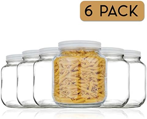 6-Pack Mason Jars for Fermenting Pickling and Storing BPA-Free