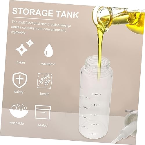 300ml Glass Stainless Steel Sauce Press Bottle - Convenient Salad Ketchup Storage