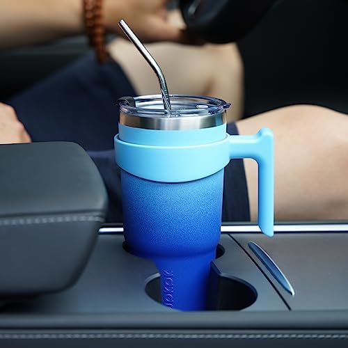 10oz Stainless Steel Insulated Tumbler with Straw Perfect for Travel