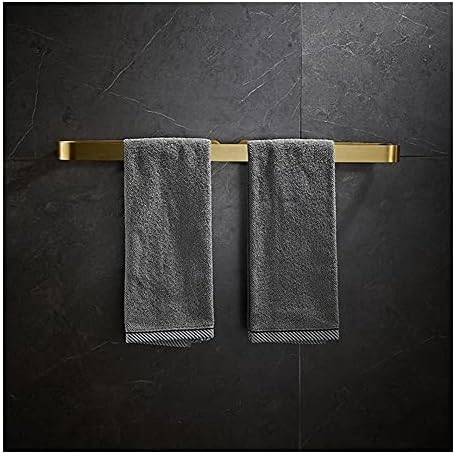 High-Quality Aluminum Towel Rail Wall-Mounted Bathroom Towel Holder Gold Black Option