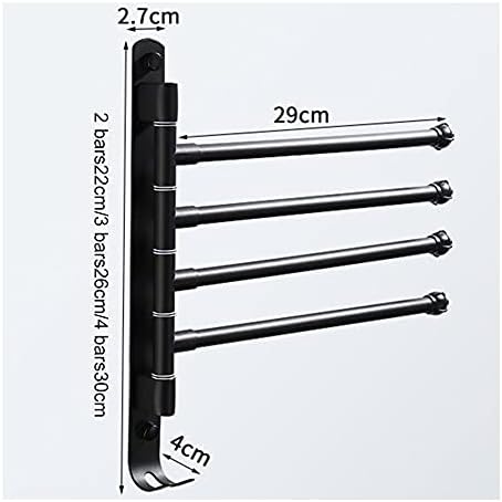 Premium Black Wall-Mounted Towel Rail