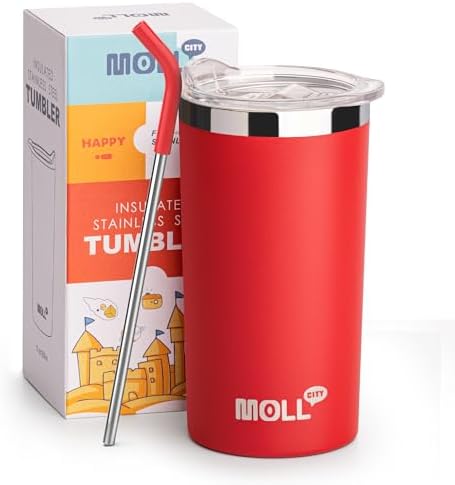 12 oz Kid-Friendly Vacuum Insulated Tumbler with Straw Lid and Silicone Pad