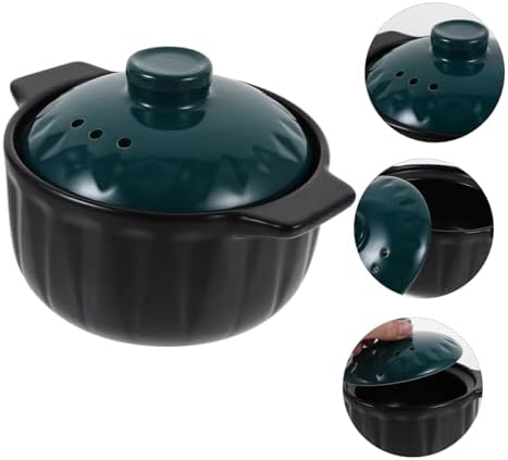 GRIRIWMini Ceramic Casserole Pot with Lid for Home Use