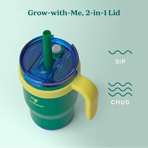 REDUCE 14 Oz Kids Tumbler with Lid Straw Handle