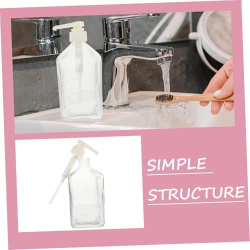Luxshiny Glass Candy Dispenser Refillable Pump Bottle