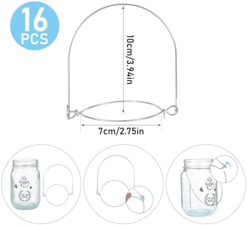 Vin Beauty 16-Piece Mason Jar Hangers