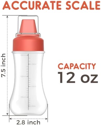 5-Hole Condiment Squeeze Bottles 12oz 6-Piece Set with Labels Brushes
