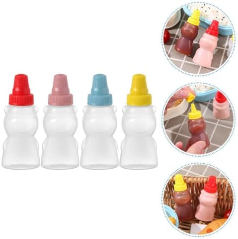 Mini Bear-Shape Ketchup Bottles Set