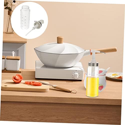 300ml Glass Stainless Steel Sauce Press Bottle - Convenient Salad Ketchup Storage