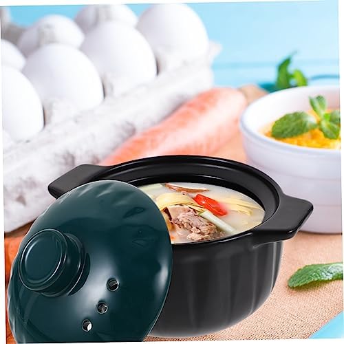 GRIRIWMini Ceramic Casserole Pot with Lid for Home Use