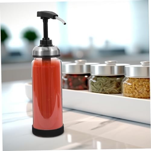 500ml Black Sauce Press Bottle for Ketchup and Salad Dressing