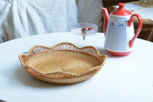 Rattan Fruit Basket for Bread and Snack Serving Display
