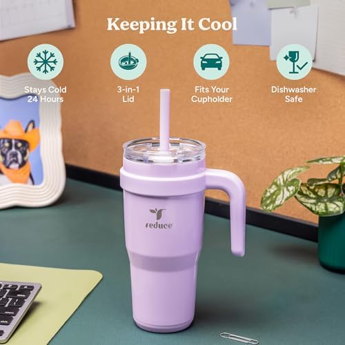 Reduce 24oz Compact Stainless Steel Tumbler with Handle