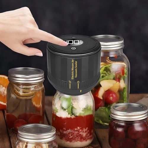 Easy Jar Sealer with LED for Freshness ZKhopelink Mason Jar Saler
