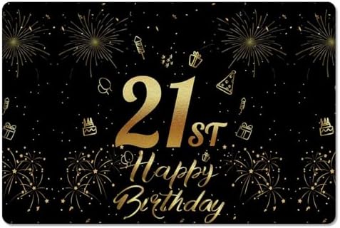 21th Birthday Kitchen Rug 18x47 inches