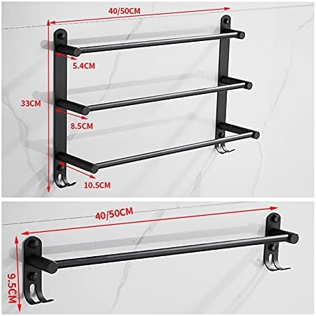 Stainless Steel Black Towel Rail