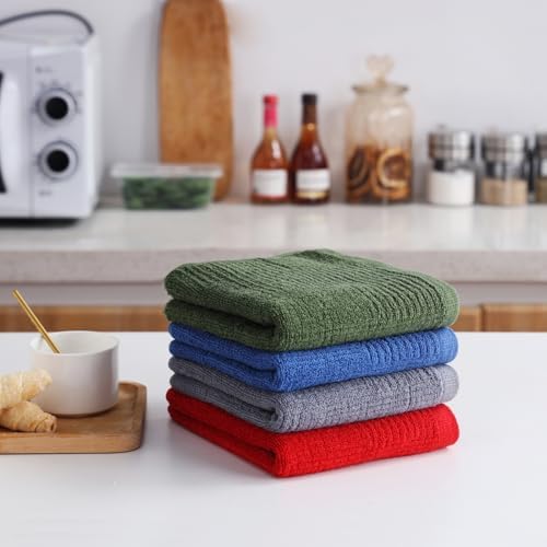 Luxury Kitchen Dish Towels Red Durable Set of 3