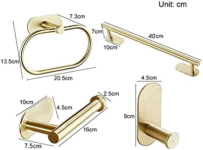 Gold-Plated bath Towel Rail Durable Wall-Mounted Unit for Home