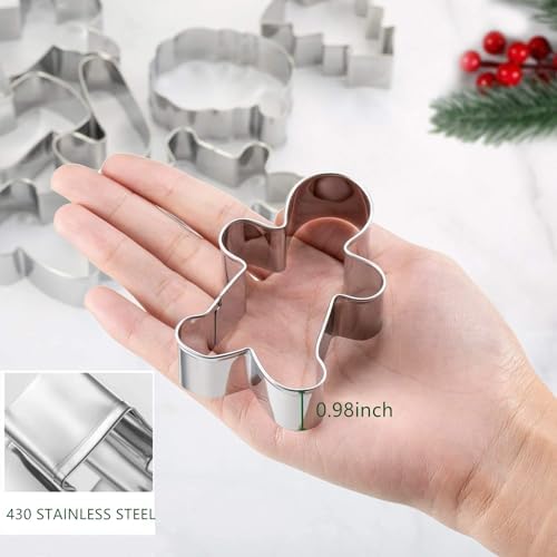 5-Piece Christmas Cookie Cutters Holiday Season Baking Tools