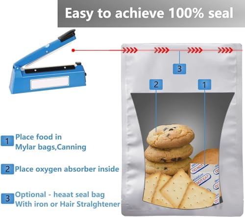 Oxygen Absorbers 300CC 100 PCS for Food Storage