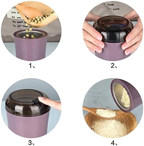 Refillable Spice Grinder with Coffee Bean Mill Purple