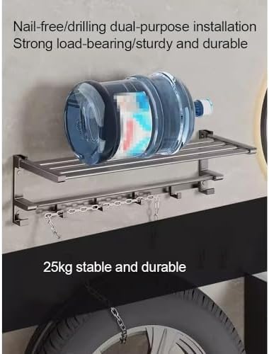 304 Stainless Steel Towel Rack 40cm Gray Bathroom Towel Holder