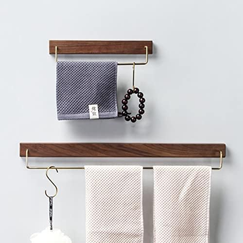 Solid-Wood Towel Rail Rack for Bathroom Kitchen Organization